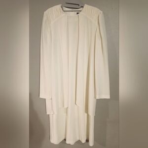 Vintage Nancy ll Ivory Color Long Sleeve Special Occasion Dress Size 14